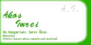 akos imrei business card